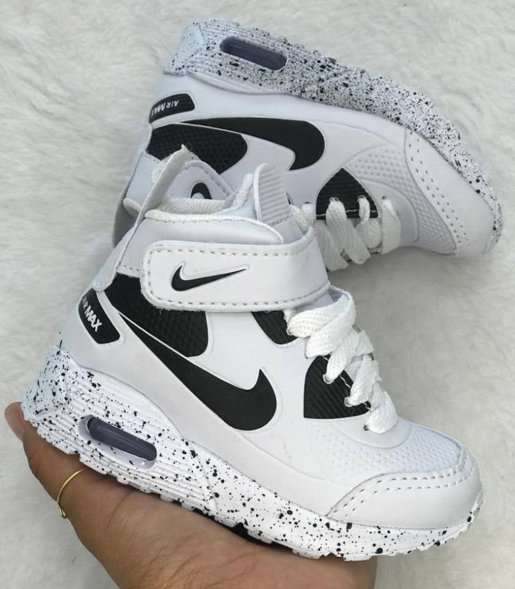 BOTINHA AIRMAX BRANCO PINTADINHO BABY 737-7-1 - MX Vendas Online