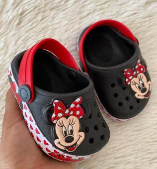 CROCK BABY CARA MINIE PTO/VERMELHO FECHADO - Código 1018-1