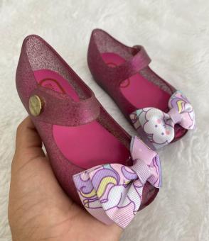 SAPATILHA BABY PINK GLITER SWEET UNICORNIO - Código 1043-1