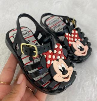 SANDALIA ARANHA QUADRADA BABY CARINHA MINIE PRETO - Código 1064-1