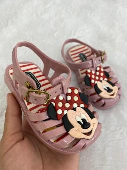 SANDALIA ARANHA QUADRADA BABY CARINHA MINIE ROSE - Código 1065-1