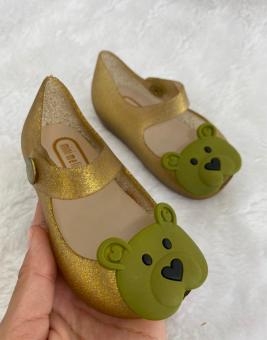 SAPATILHA BABY URSO DOURADA - Código 1070-1