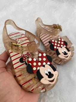 SANDALIA ARANHA REDONDA BABY CARINHA MINIE DOURADA - Código 1085-1