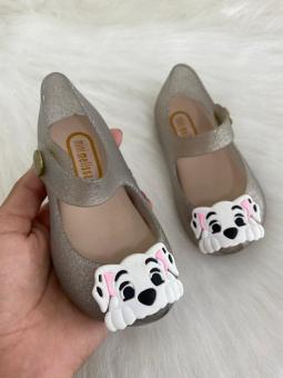 SAPATILHA BABY CACHORRINHO PRATA GLITER - Código 1097-1