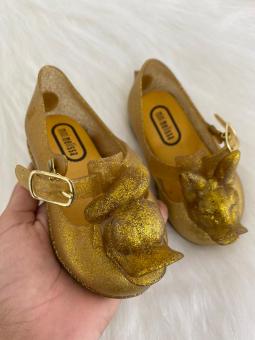 SAPATINHO FECHADO BABY PATINHO DOURADO - Código 1103-1
