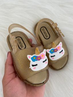 SLIDE BABY UNICORNIO DOURADA - Código 1155-1