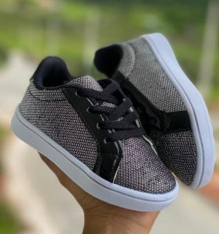 TENIS BABY PRETO/GLITER - Código 1380-1