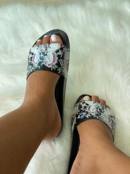 BEACH ADULTO PRETO UNICORNIO - Código 1444-1