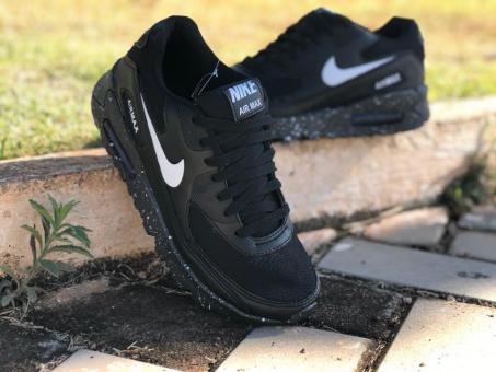 TENIS AIRMAX 90 ADULTO PRETO/PINTADINHO