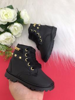 COTURNO BABY PRETO CORRENTE - Código 1613-1