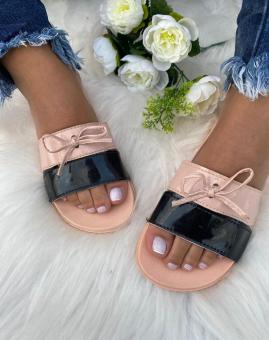 BEACH ADULTO LACINHO PRETO/ROSE - Código 1669-1