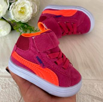 BOTINHA PUMA SUED BABY PINK - Código 1766-1