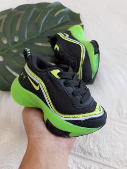 TENIS BABY NIKE ZOOM MOLAS PRETO SOLA VERDE - Código 1836-1