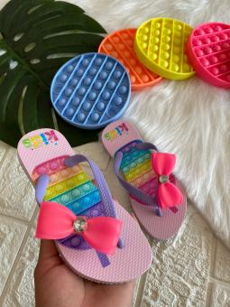 CHINELO JUVENIL LACO PINK COM POP IT BRINDE - Código 1870-1