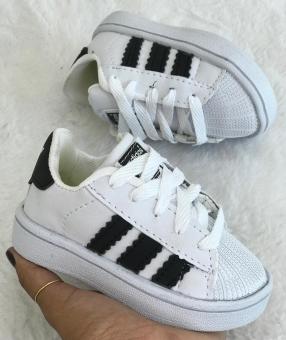 TENIS BABY ADIDAS SUPERSTAR BCO/PRETO - Código 2-1