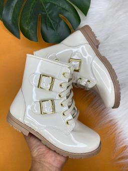 COTURNO JUVENIL BEGE VERNIZ FIVELA - Código 2121-1