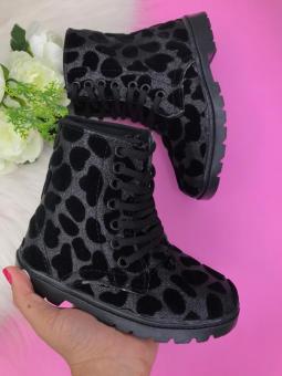 COTURNO JUVENIL CAMURCA BRILHO PRETO - Código 2169-1