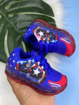 TENIS LED BABY CAPITAO AMERICA AZUL - Código 2233-1