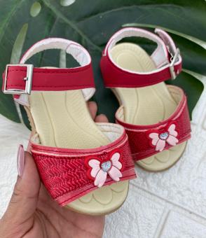 PAPETE BABY VERMELHO LACINHO - Código 2294-1