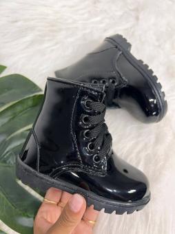 COTURNO BABY BASICO VERNIZ PRETO - Código 2356-1