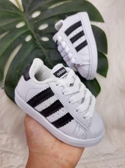 TENIS BABY ADIDAS SUPERSTAR BCO/PRETO NOVO - Código 2374-1