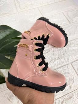 COTURNO BABY VERNIZ ROSE CORRENTE ALTINHO - Código 2384-1