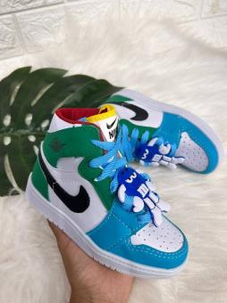 BOTINHA JUVENIL NIKE JORDAN PERSONAGEM MM AZUL - Código 2407-1