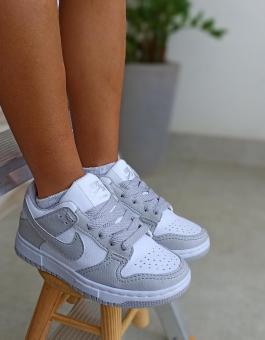 TENIS NIKE DUNK JUVENIL CINZA/BRANCO - Código 2462-1