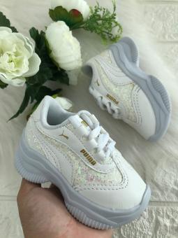 PUMA BABY GLITER BRANCO - Código 355-1