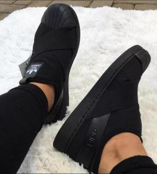 SLIP ON ADIDAS ADULTO PRETO/PRETO - Código 67-1