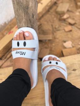 CHINELO 2 TIRAS MICKEY BRANCO - Código 759-1