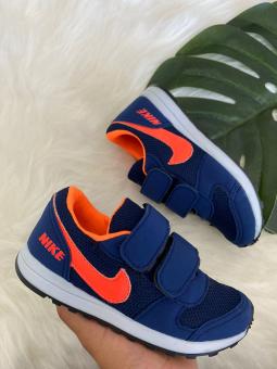 NIKE JUVENIL 2 VELCROS AZUL/LARANJA - Código 953-1