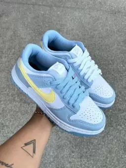 TENIS ADULTO JORDAN DUNK AZUL BB/AMARELO
