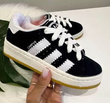 TENIS ADIDAS JUVENIL CAMPUS PRETO 1 LINHA