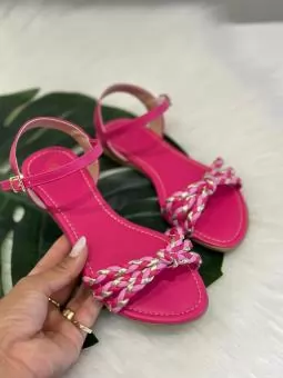SANDALIA JUVENIL TRANCINHA PINK - Código 2689-1