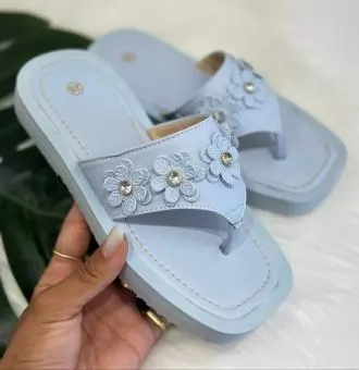 PAPETE JUVENIL FLORZINHAS AZUL - Código 2695-1