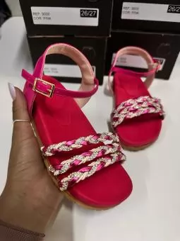 PAPETE JUVENIL TRANCINHA BRILHO PINK - Código 2802-1