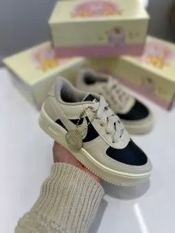 TENIS AIRFORCE JUVENIL CHAVEIRINHO PRETO/BEGE - Código 2869-1